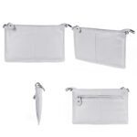 White Leather Crossbody Phone Purse & Clutch Wallet