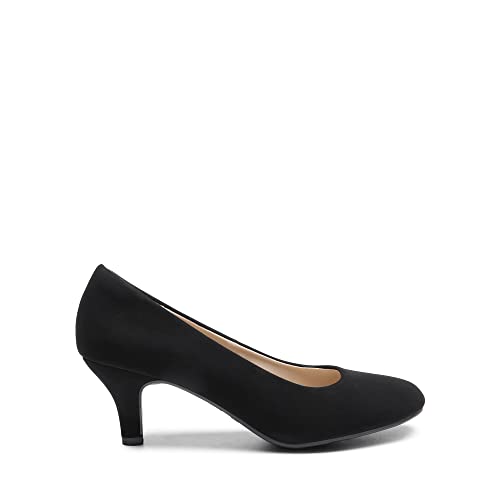DREAM PAIRS Women's LUVLY Low Heel Bridal Pumps