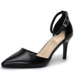 Women's Buckle Ankle Strap Pointed Toe Stilettos