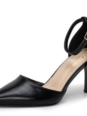 Women's Buckle Ankle Strap Pointed Toe Stilettos