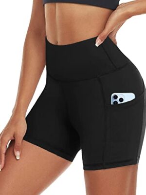 ACTINPUT Women's High Waist Gym Shorts with Pockets
