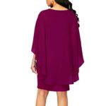 Closhion Women's Plus Size Chiffon Party Midi Dress