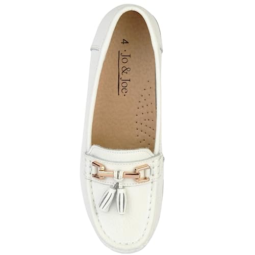 Jo & Joe Ladies Leather Tassel Flat Shoes