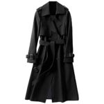 Saklifuo Women's Slim Fit Windbreaker Trench Coat