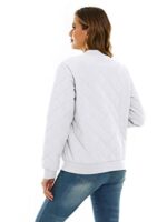 TACVASEN Women's Quilted Winter Bomber Jacket with Pockets