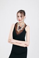 QBSM Womens 60cm Satin Silk Formal Square Neck Scarf