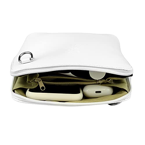 Small Vera Pelle Leather Crossbody Bag for Women
