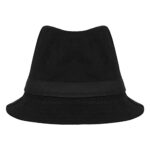 Qchomee Unisex Panama Fedora Hat 56-58CM Black