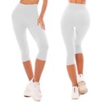 SINOPHANT High Waisted Capri Leggings for Women, Soft Tummy Control