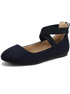 DREAM PAIRS Women's Ballerina Flats with Elastic Straps