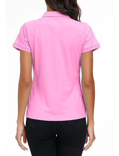 MoFiz Women's Short Sleeve Polo Shirt - Cotton Sports Top