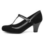 Lilley Vicky Women's Black Faux Suede Court Shoe