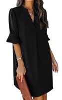 Famulily Women's V Neck Half Sleeve Summer Dress S-XXL