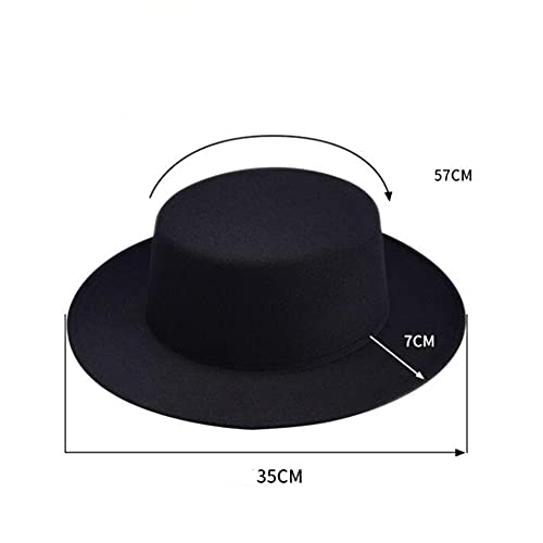 Bamboopack Black Fedora Hat for Party, Cosplay, Wedding
