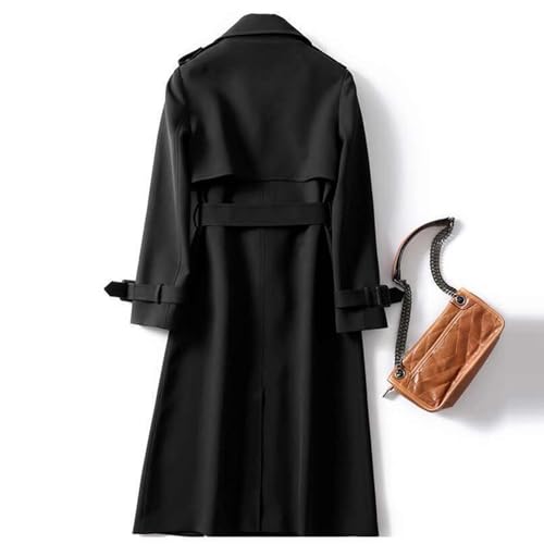 Saklifuo Women's Slim Fit Windbreaker Trench Coat
