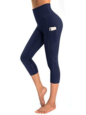OUGES Womens High Waist Yoga Pants with Pockets
