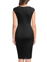 MIUSOL Women's Vintage Pleated Sleeveless Pencil Dress