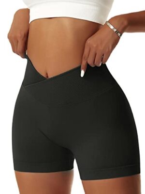 Vertvie Women's High Waist Seamless Biker Shorts