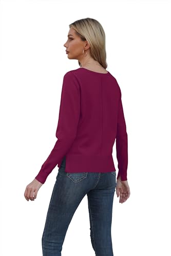 GRECERELLE Women's Button Down Crewneck Cardigan Knit
