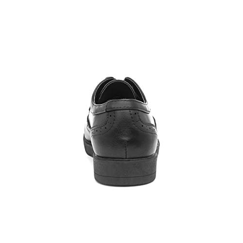 Lilley Agnes Women's Black Brogue Lace-Up Shoe