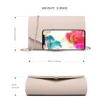 Miss Lulu Women's Pink Clutch Handbag with Strap