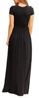 GRECERELLE Women's Maxi Dress with Pocket, Short Sleeve
