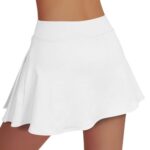 Women's Pleated Tennis Skirt with Pockets, High Waist