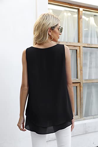 Yommay Women's Sleeveless Chiffon Tank Top