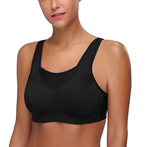 WingsLove Women's High Impact Wirefree Sports Bra