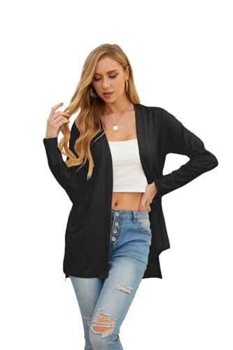 PrinStory Womens Lightweight V Neck Cardigan with Pocket