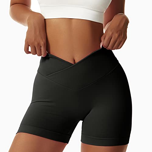 Vertvie Women's High Waist Seamless Biker Shorts