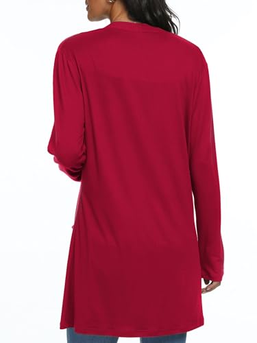 QIXING Womens Lightweight Long Sleeve Open Front Cardigan