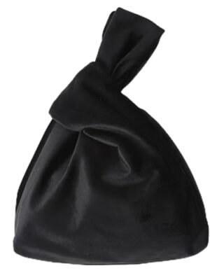 Knot Wrist Bag Silk Satin Vintage Handbag Totes