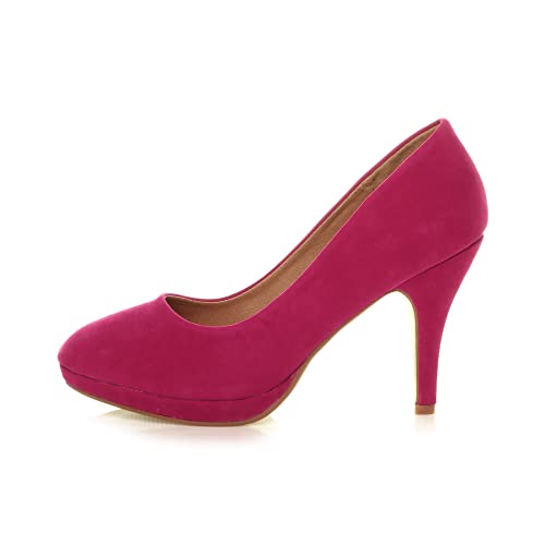 AJVANI Women's Mid Heel Platform Court Shoes