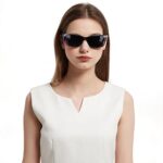 LVIOE Polarised Rectangular Sunglasses with UV Protection