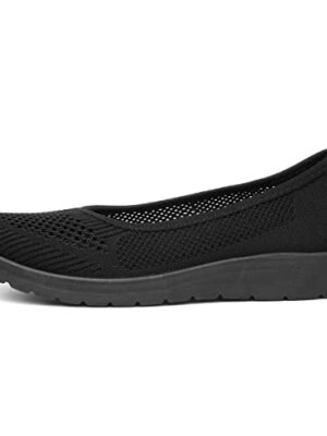Softlites Women's Black Slip-On Ballerina Shoes