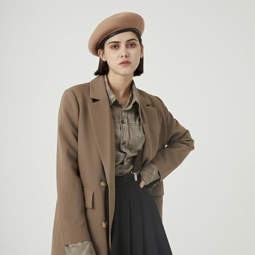 Gajaous Vintage 100% Wool Adjustable Beret for Women