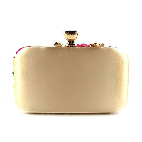 Jywmsc Women's Flower Clutch with Chain Strap