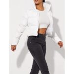 Hujoin Women's Lightweight Winter Crop Puffer Jacket