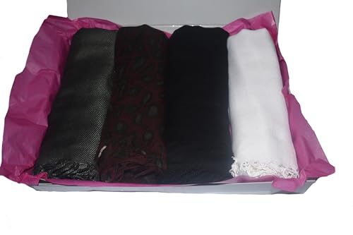P4F Luxury 4-Piece Pashmina/Scarf Set