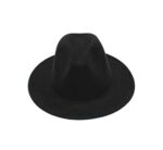 Upstore Womens Black Wide Brim Fedora Hat