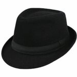 Unisex Classic Felt Trilby Hat - Black