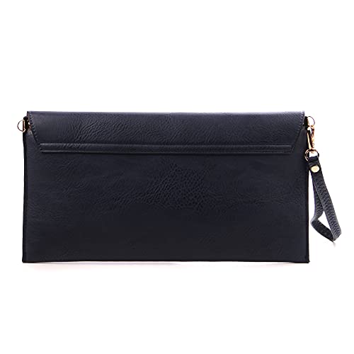 Wedmay Womens Large Clutch Bag with Wristlet Strap