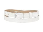 Allegra K Women's Skinny Leather Belt with Rectangle Buckle