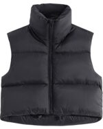 Fuinloth Women's Lightweight Padded Cropped Vest