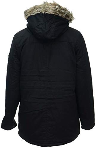 UK Dispatch Ladies Plus Size Black Parka Coat