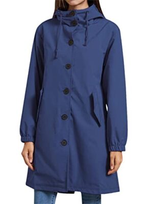 YFFUSHI Women's Waterproof Windproof Lightweight Raincoat