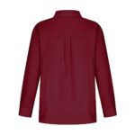 AMhomely Women's Floral Long Sleeve Blouse, Lapel Neck