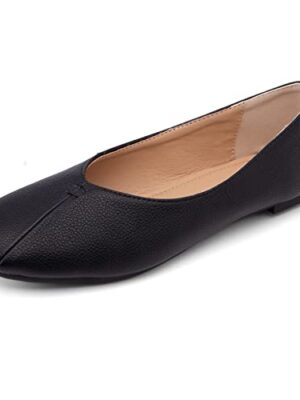Bviennic Women's Slip-On Square Toe Flats