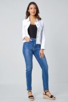 Roman Originals Women's Stretch Denim Jacket - Casual Smart